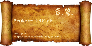 Brukner Márk névjegykártya